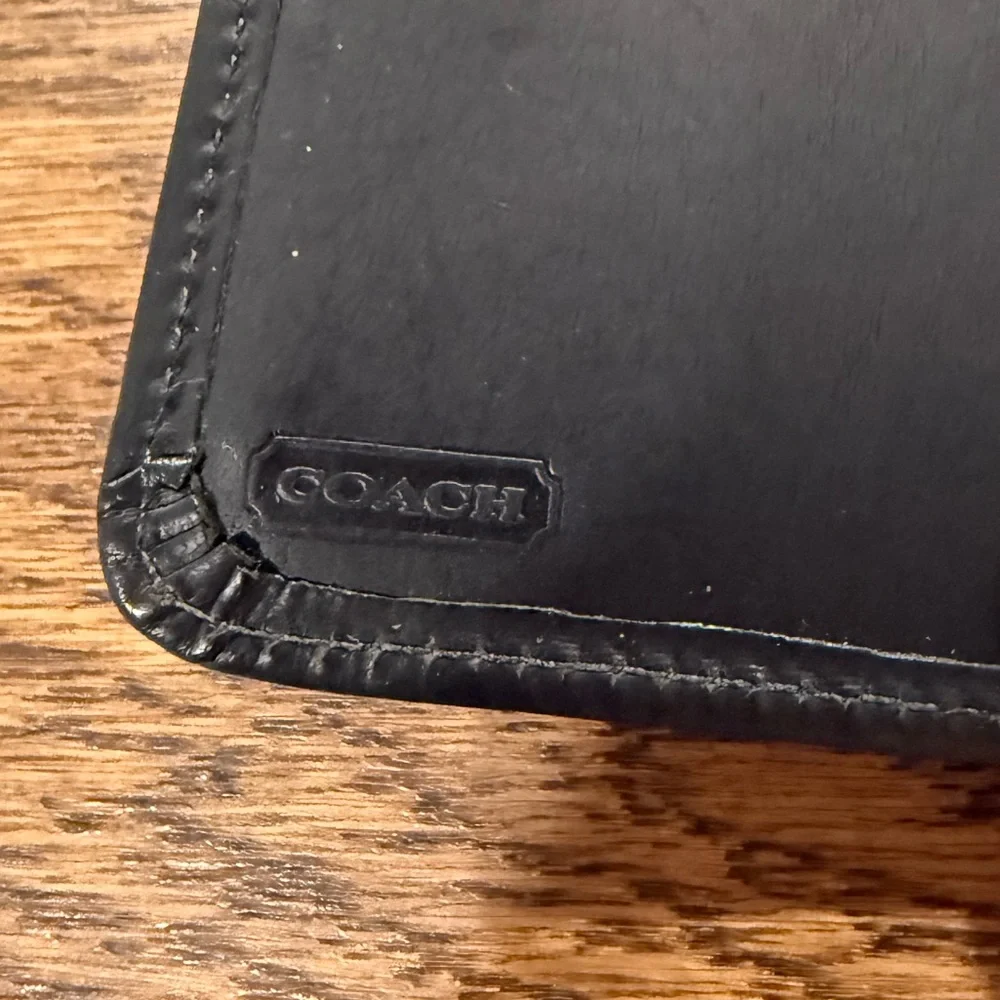 Coach 2000 y2k Black Leather planner/address book